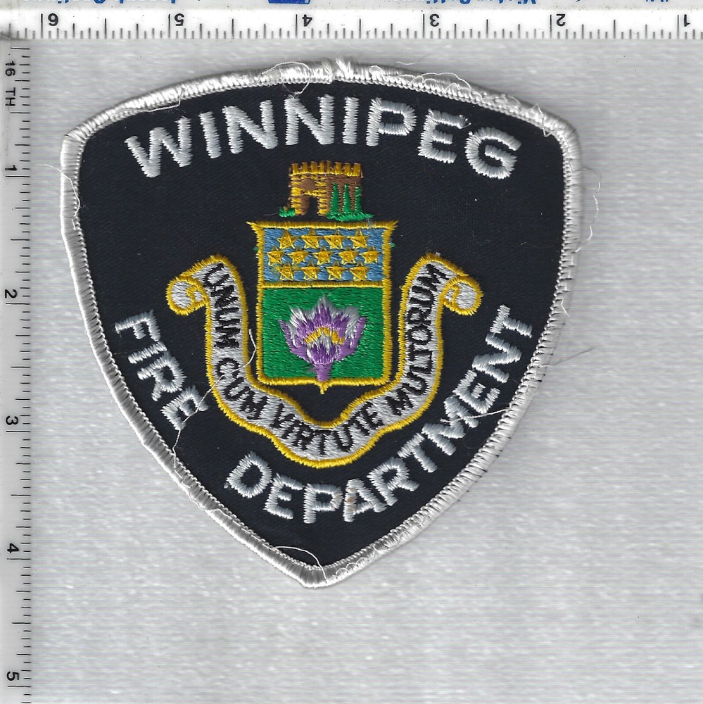 Winnipeg Fire Department (Canada) Uniform Take-Off Shoulder Patch