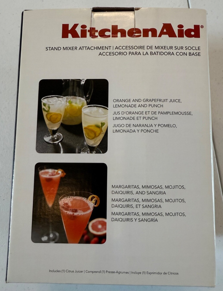 KitchenAid JE Citrus Juicer with Strainer Attachment NEW