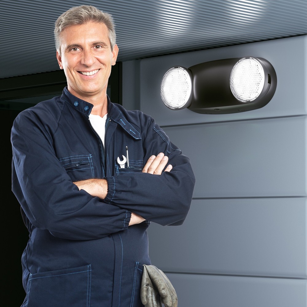 UL Listed 1 Pack Black Emergency Exit Lights with Battery Backup For Business.