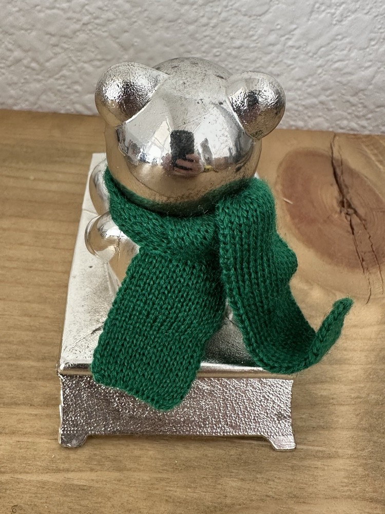 Wm. A. Rogers Silverplate Panda Light Candle Holder, original box.