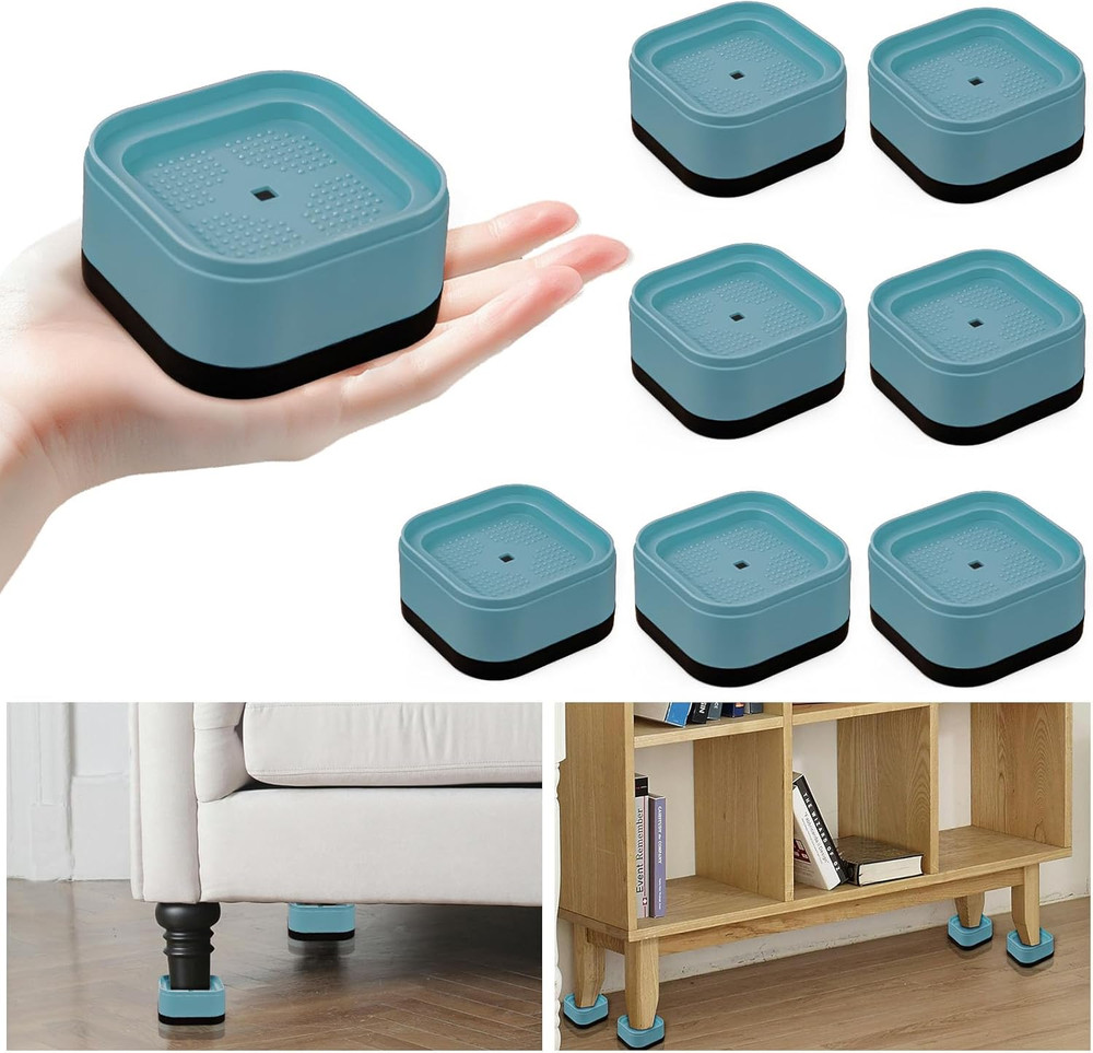 8 Pack Furniture Risers, Adjustable Bed Risers Heavy Duty Stackable Bed Raisers