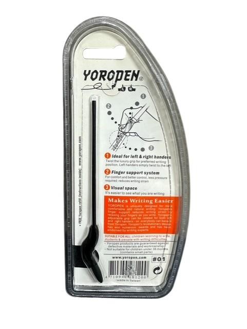 YOROPEN Black Ergonomic Pen with Finger Support System
