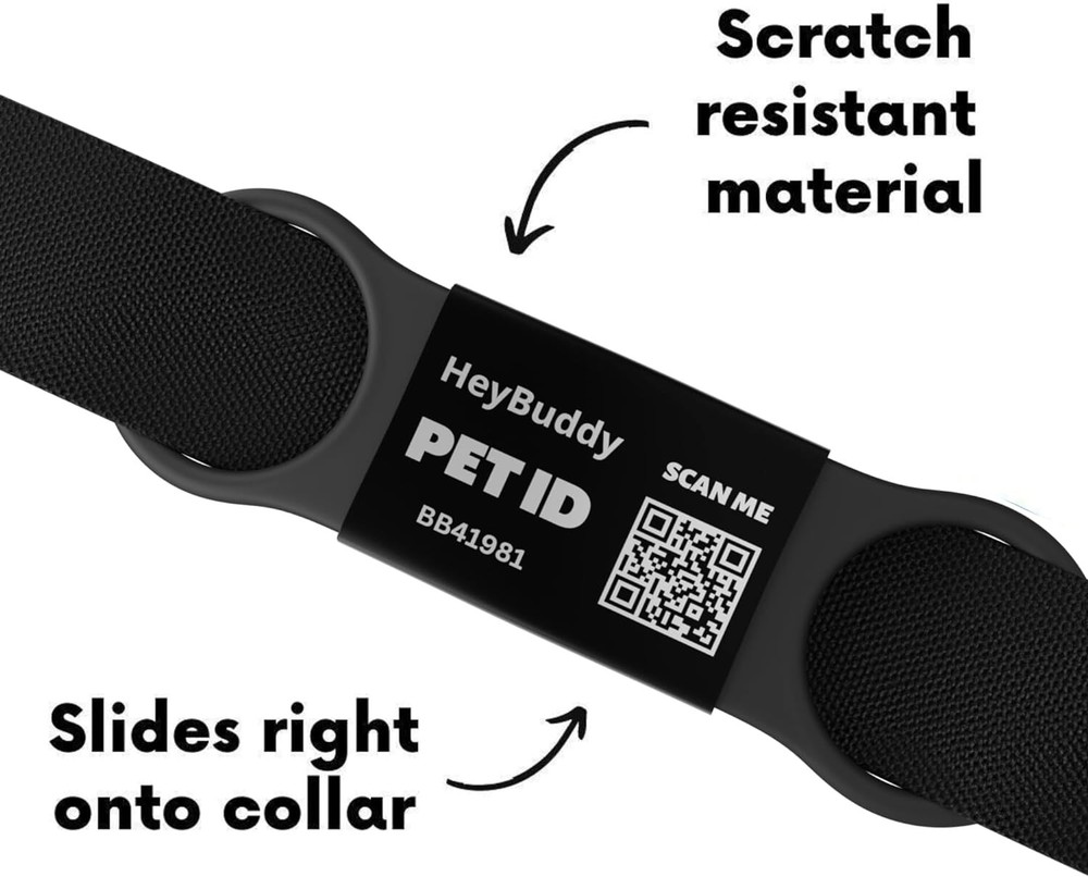 HeyBuddy™ Slide Series - QR Code Smart Pet Tags for Dogs & Cats, Personalized
