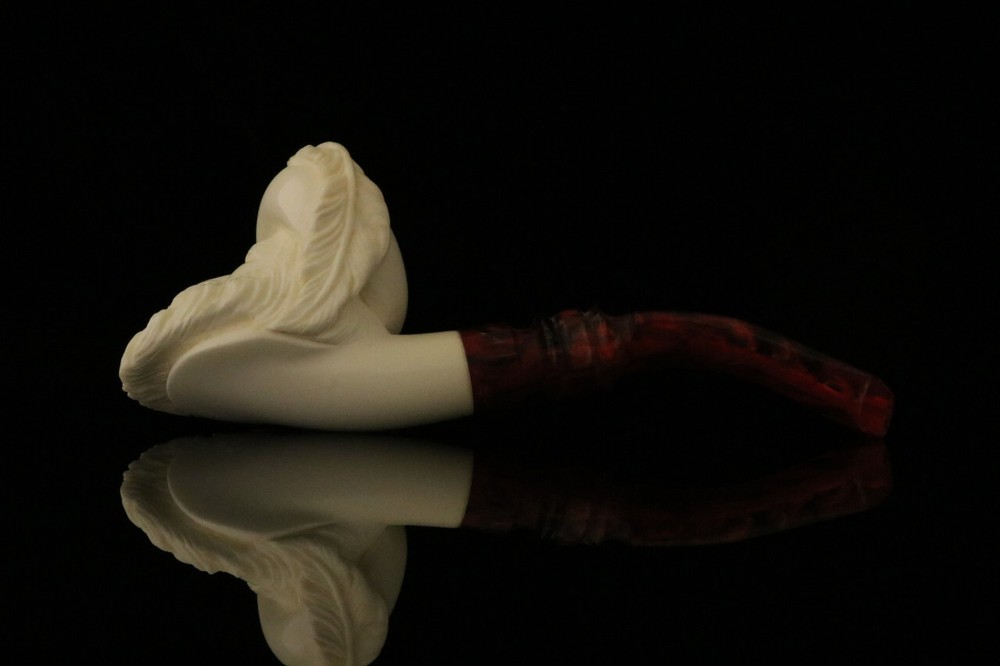 srv - Pirate Block Meerschaum Pipe with fitted case M2560