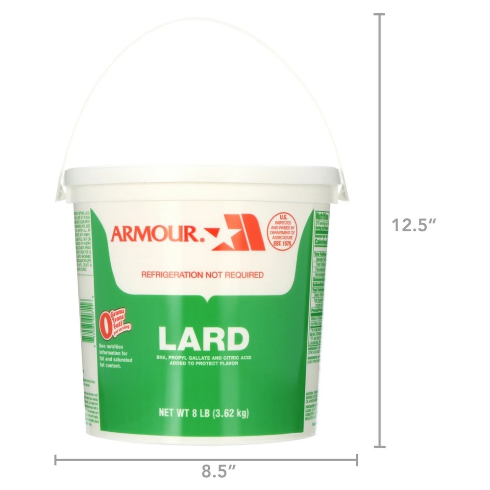 Armor Lard, 8 Pound Pail