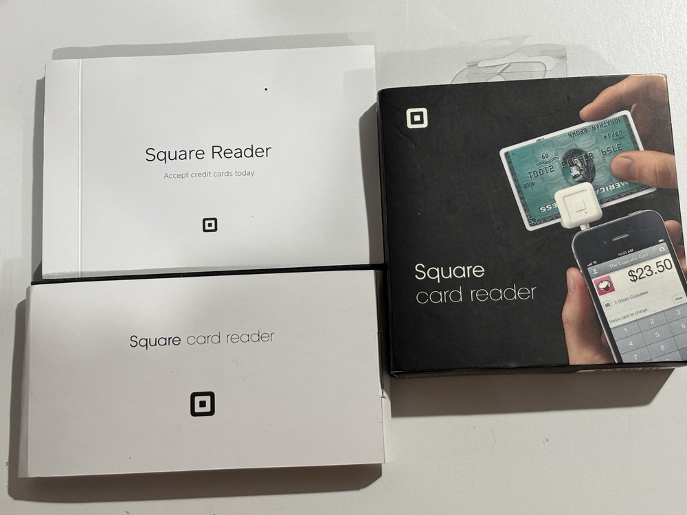 SQUARE Mobile 3.5mm Jack Card Reader Swipe Payment Apple Android - Set Of 3
