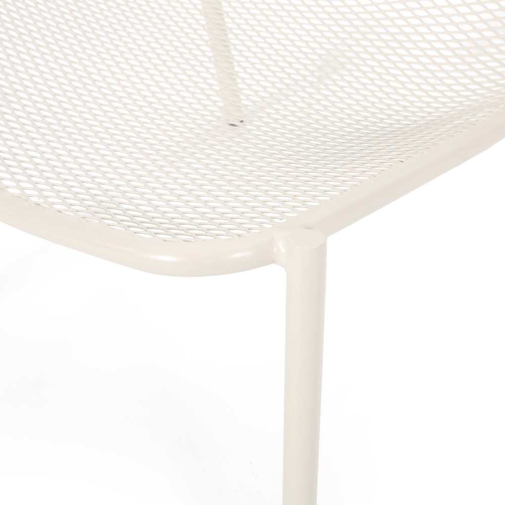 Unbranded Iron Stacking Chairs w/ Waterproof Coated Frame - White