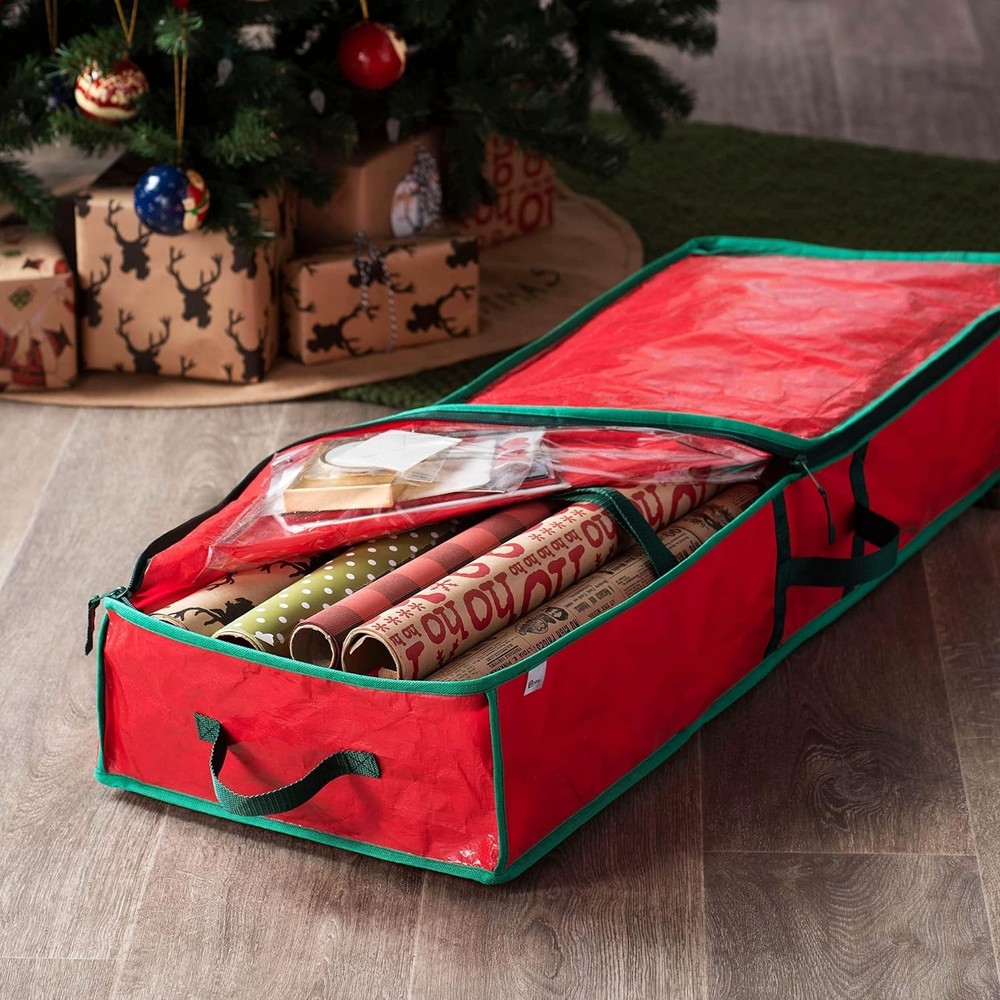 Gift Wrapping Paper Organizer Storage - 40" Gift Wrap Storage Containers With...