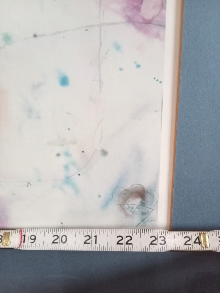 Abstract Rodeo Horse Signed and Matted