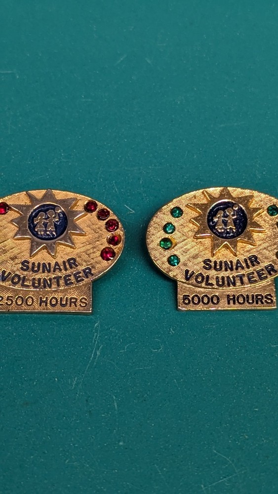 Sunair Volunteer Service Pins Set (1960-70s)