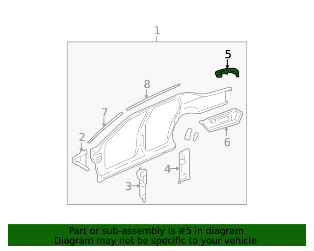 Genuine GM Passenger Side Rear End Panel Extension 15874762