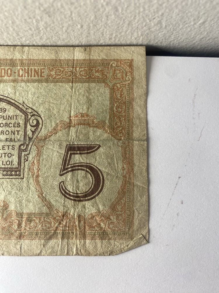 Banknote, New Caledonia, 5 Francs, NOUMÉA