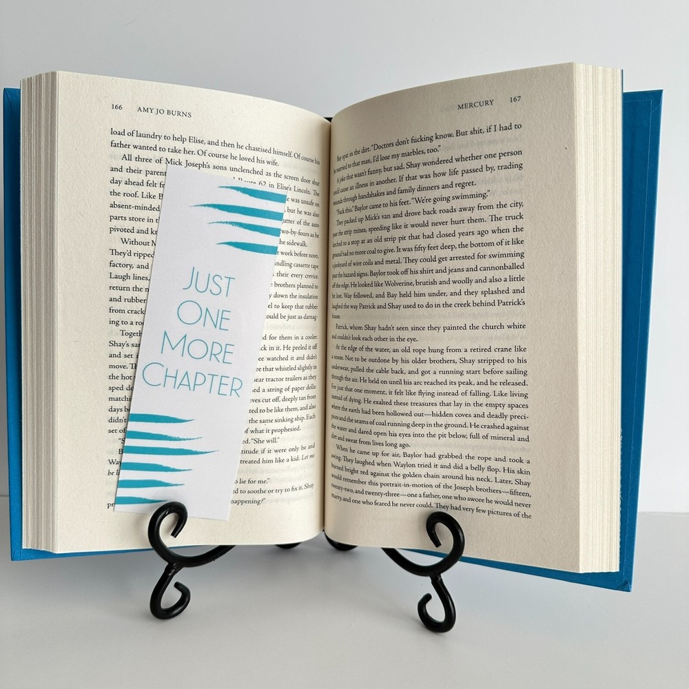 Bookmark, "Just One More Chapter," (Teal)
