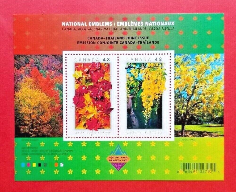 Canada Stamp #2001b "National Emblems" S/S 2003