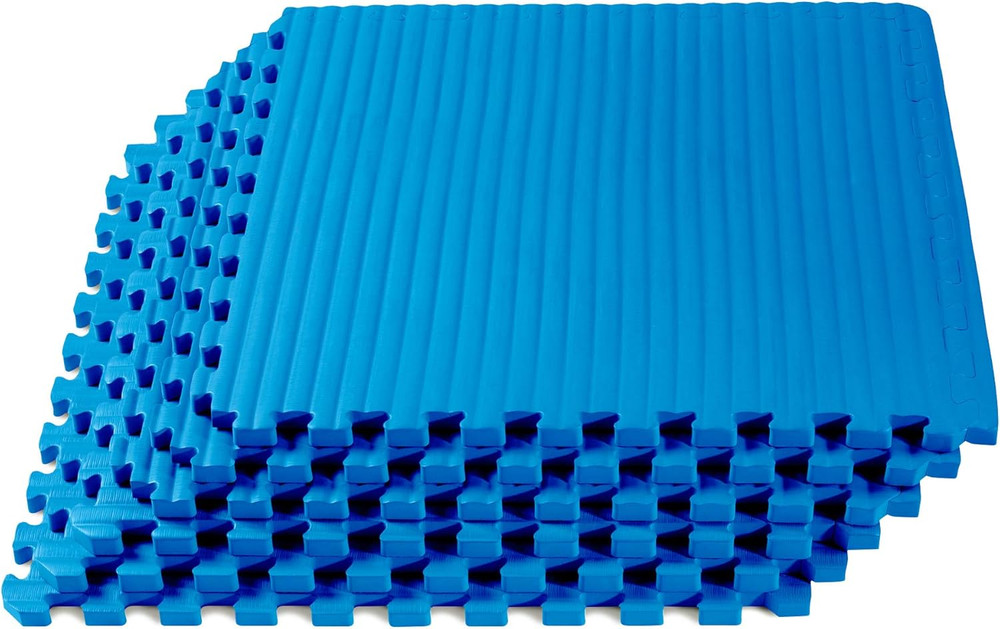 1 Inch Thick Martial Arts EVA Foam Exercise Mat, Tatami Pattern, Interlocking Fl