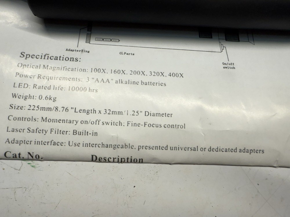 CL-Series Hand Held Fiber Microscope