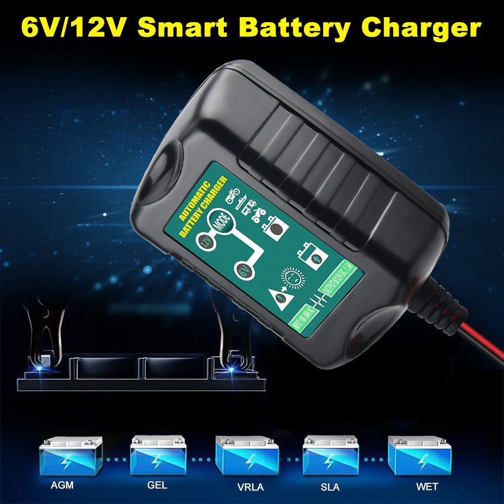 4Pack 6V 12V Automatic Battery Charger Maintainer Trickle Float Motorcycle Car