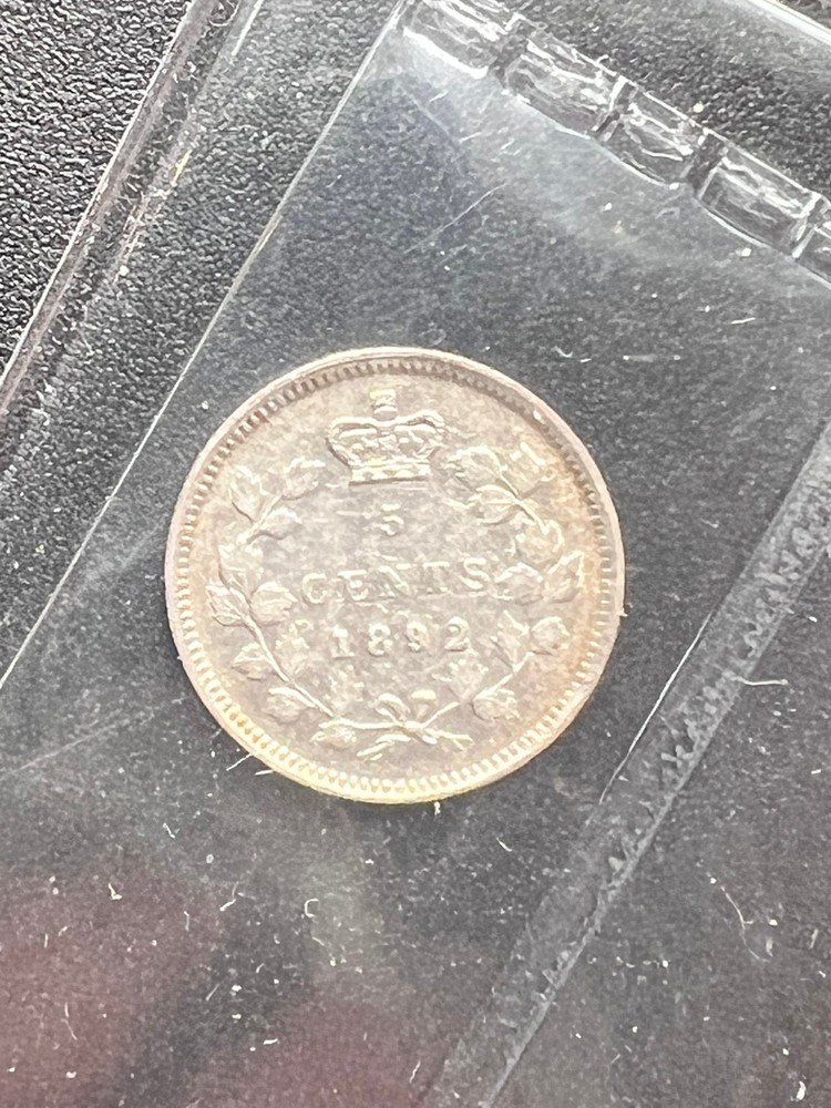 1892 Canada 5 Cent ICCS Graded VF-30 Obverse 2