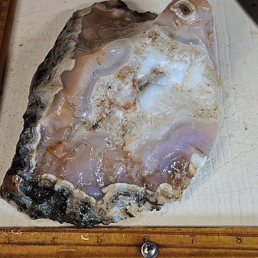 Moroccan Agate , beautiful color and pattern. 2LBS 7.6OZ.
