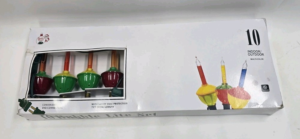 Santa Forest Christmas 10 String Light Set Multicolor READ