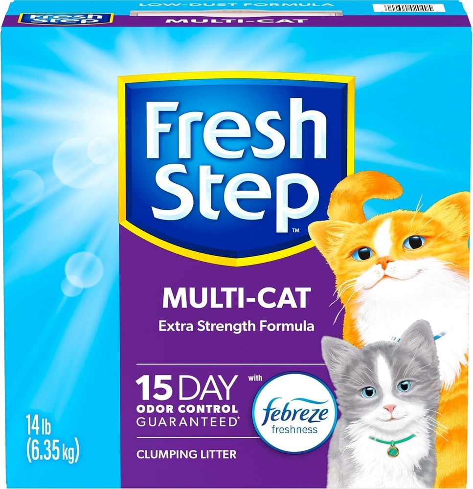 Clumping Cat Litter, Multi-Cat, Long Lasting Odor Control Kitty Litter with A...
