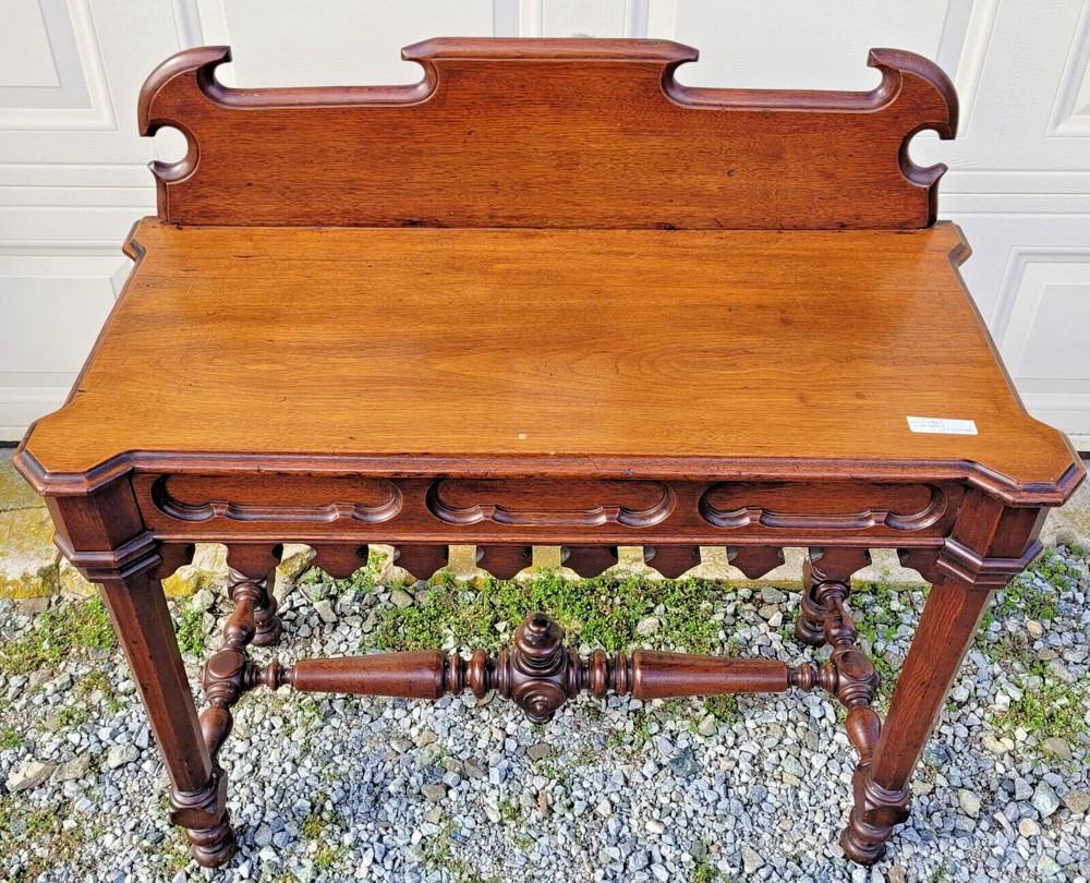 ANTIQUE WALNUT AMERICAN GOTHIC CONSOLE / SERVER