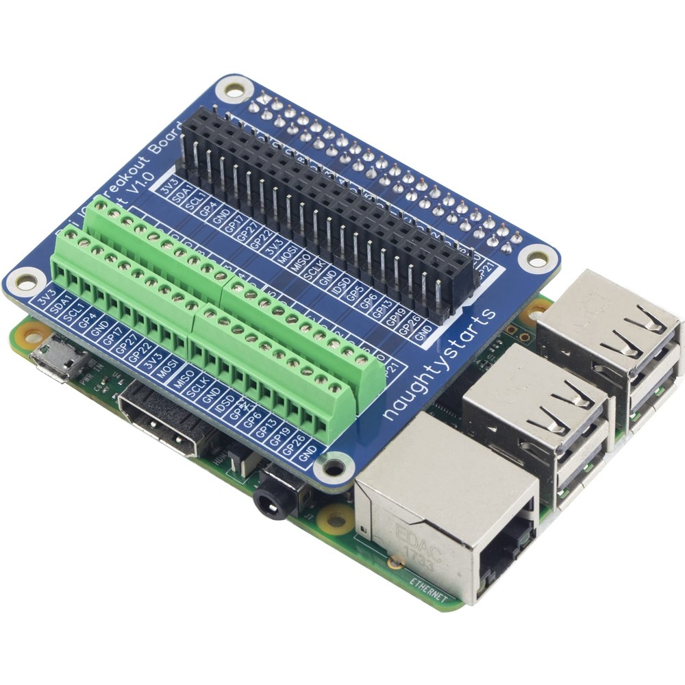 GPIO Super Breakout Board for Raspberry Pi 3 Types Output Terminal Blocks