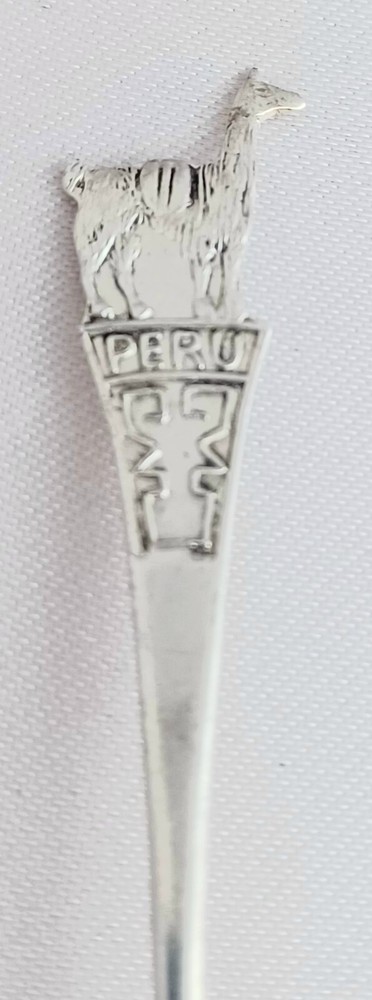 Peru Sterling Souvenir Figural Llama Design Salt Spoon(s)
