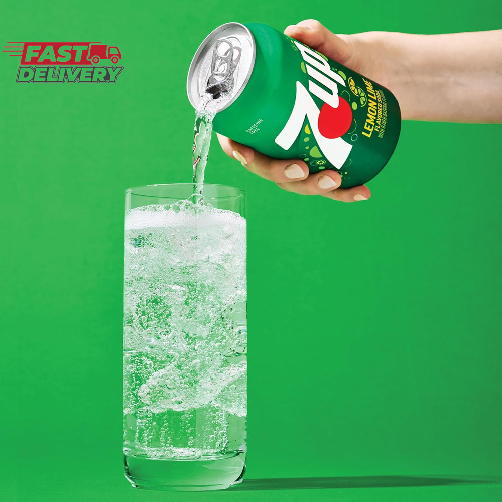 7UP Lemon Lime Soda, 12 Fl Oz Cans, 12 Pack