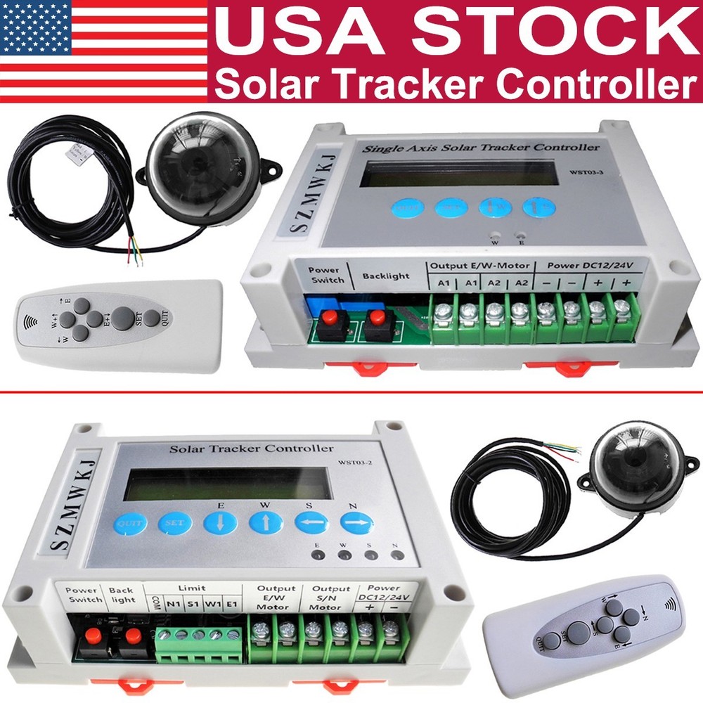 DC 12V 24V Solar Tracker Controller for Single/Dual Axis Solar Sunlight Tracking