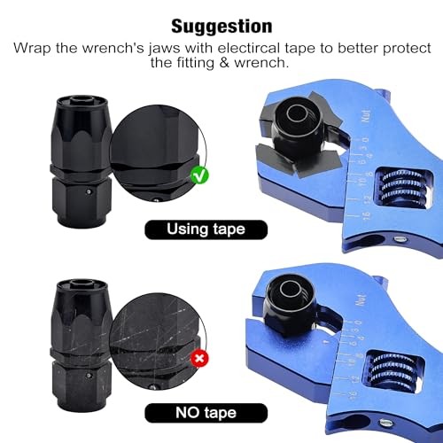 AN Hose Fitting Adjustable Wrench Spanner Lightweight Adjustable 3AN-16AN Blue