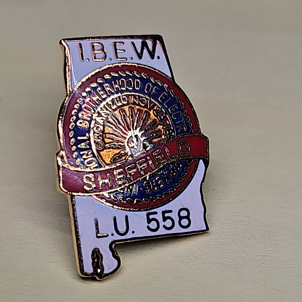 IBEW LAPEL PIN LOCAL 558 SHEFFIELD,AL