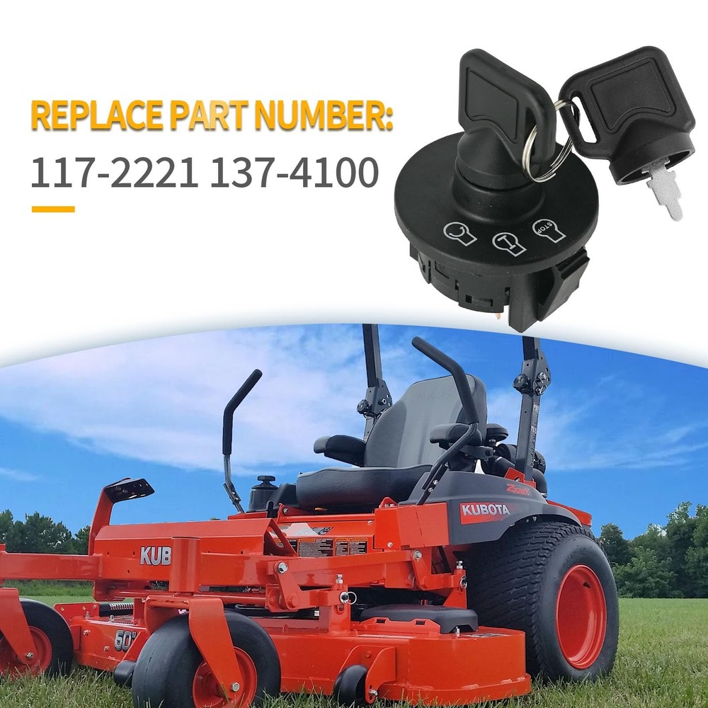 Hoypeyfiy 5 Terminals 3 Position Ignition Switch with 2 Keys 117-2221...
