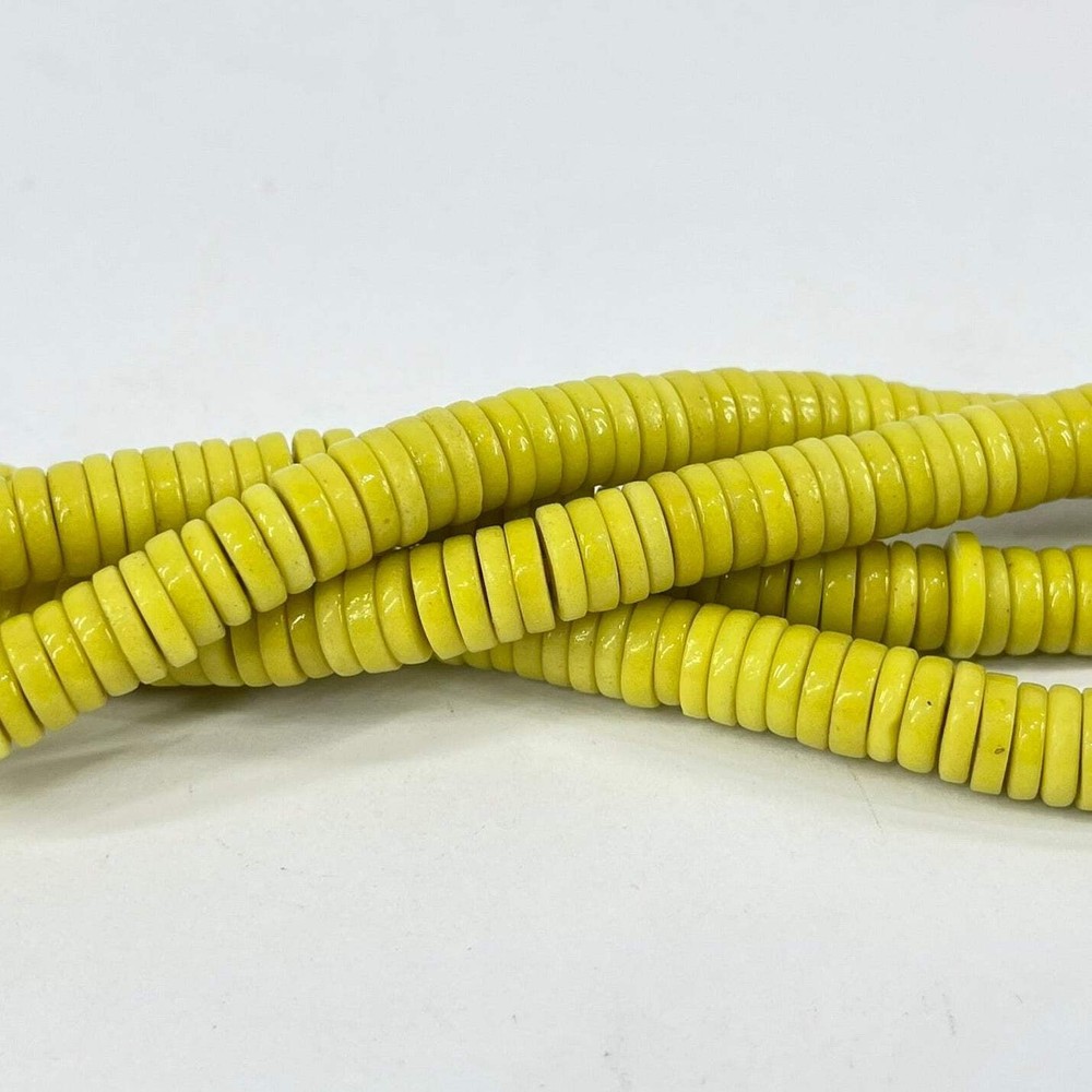 Bohemian Button Yellow Trade Beads