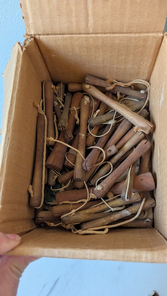 Vintage Wooden Perm Rods
