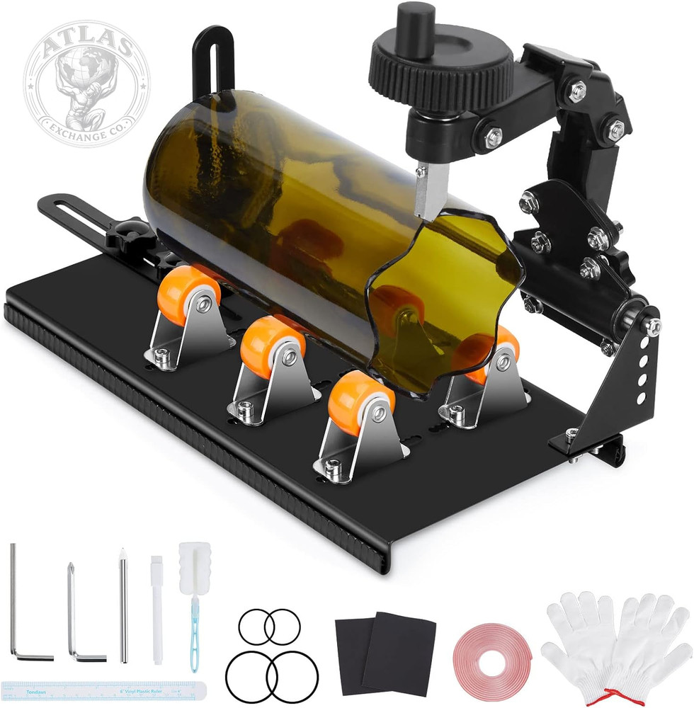 Glass Bottle Cutter Kit, FIXM DIY Glass Cutter for Bottles with Adjustable Width