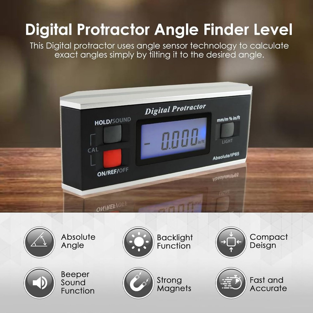 Digital Angle Finder Magnetic Protractor Inclinometer Angle Level Meter Tool Dig