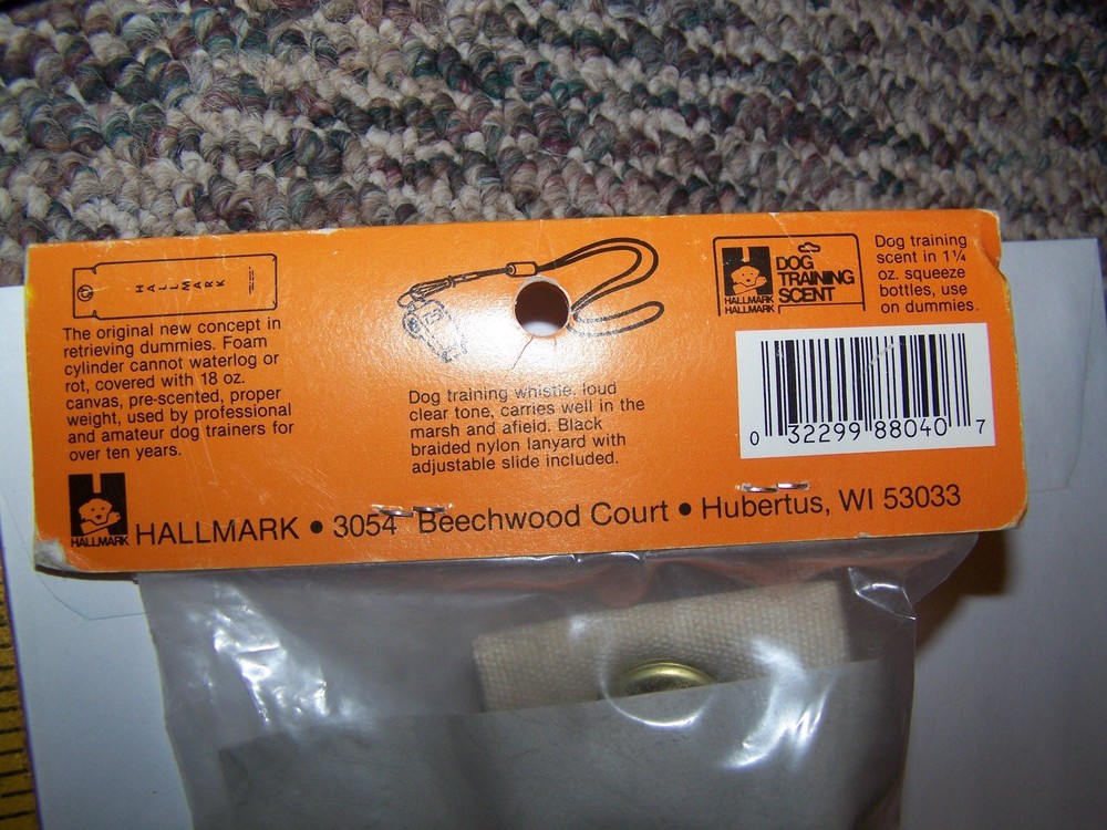 Hallmark Dog Training Kit - Canvas Dummy, Whistle, Pheasant Scent