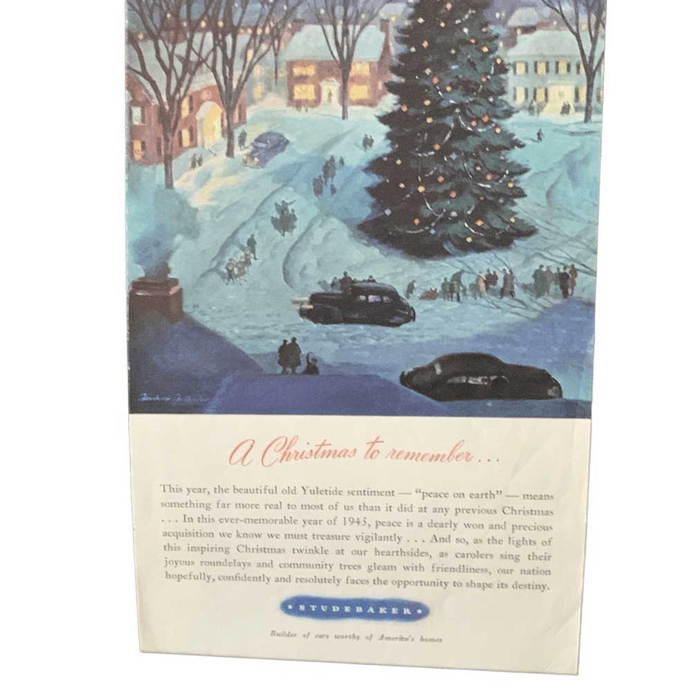 Vintage 1945 Studebaker A Christmas to Remember Ad Advertisement