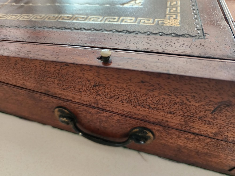Antique pre-Civil War mahogany writing desk
