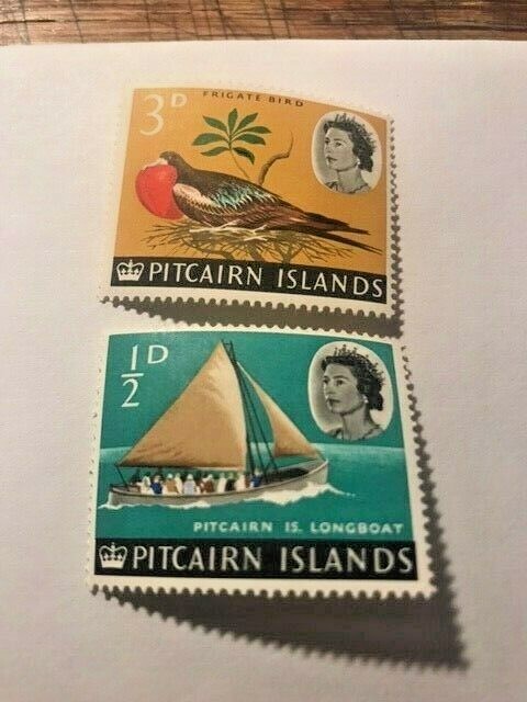 1964 Pitcairn Island 2 Stamps Used #71st