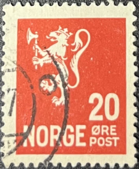 Norway 1926-34, 20 Ore Post Stamp