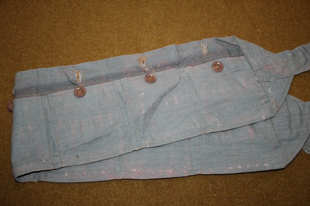Original WW2 German Luftwaffe (Air Force) Blue Cotton Ammo Bandolier, Empty