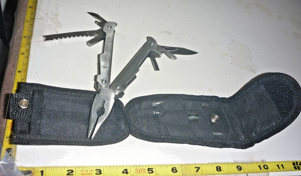 NWoT American Camper Folding Multi Camping Tool in Belt Case