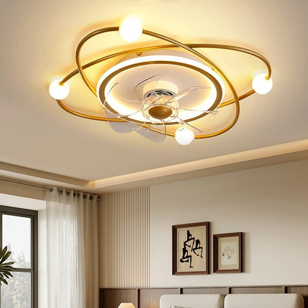 Restaurant Ceiling Fan with Light Smart LED Ceiling Fan Light Timer Function