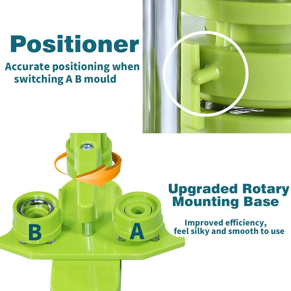 Happizza Button Maker Machine, (3rd Gen) Round - 25 mm, Green