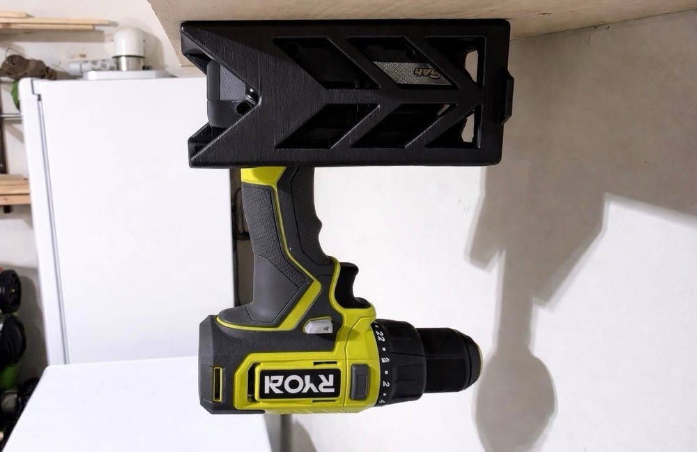 Universal power tool holder (2 Pack) Under shelf Drill Mount