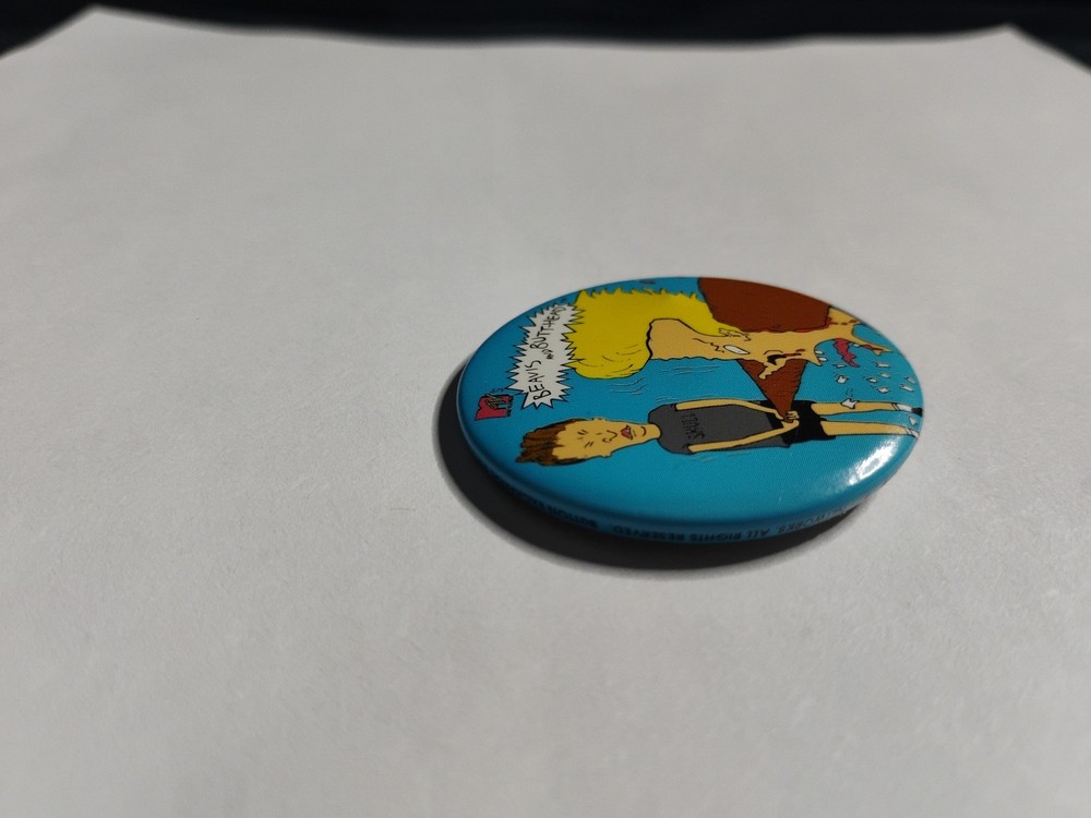 Vintage 1993 BEAVIS AND BUTTHEAD Button Pin