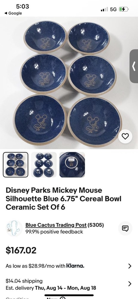 Disney Parks Authentic Dinner ware - Blue Speckled Plates 1