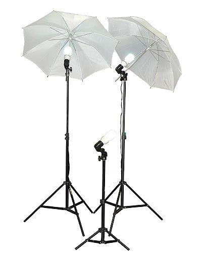 PHOTOGRAPHY STUDIO CONTINUOUS LIGHTING UMBRELLA KIT DK3